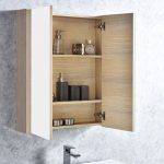 Milan Modern 36″ Briccole Oak Bathroom Vanity Set with Medicine Cabinet