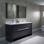 Milan Modern 60″ Silver Grey Double Bathroom Vanity Set with Mirrors