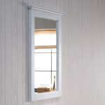 Bordeaux 24″ Matte White Bathroom Vanity Set with Mirror and White Carrara Marble Countertop