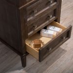 Bordeaux 24″ Black Red Oak Bathroom Vanity Set with Mirror and White Carrara Marble Countertop