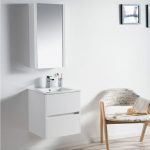 Valencia Modern 20″ Bathroom Vanity Set with Medicine Cabinet Glossy White