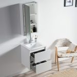 Valencia Modern 20″ Bathroom Vanity Set with Medicine Cabinet Glossy White
