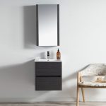 Valencia Modern 20″ Bathroom Vanity Set with Medicine Cabinet Silver Gray
