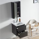 Valencia Modern 20″ Bathroom Vanity Set with Medicine Cabinet Silver Gray