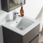 Valencia Modern 20″ Bathroom Vanity Set with Medicine Cabinet Silver Gray