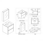 Valencia Modern 24″ Bathroom Vanity Set with Medicine Cabinet Glossy White