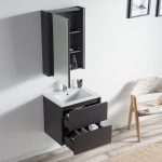 Valencia Modern 24″ Bathroom Vanity Set with Medicine Cabinet Silver Gray