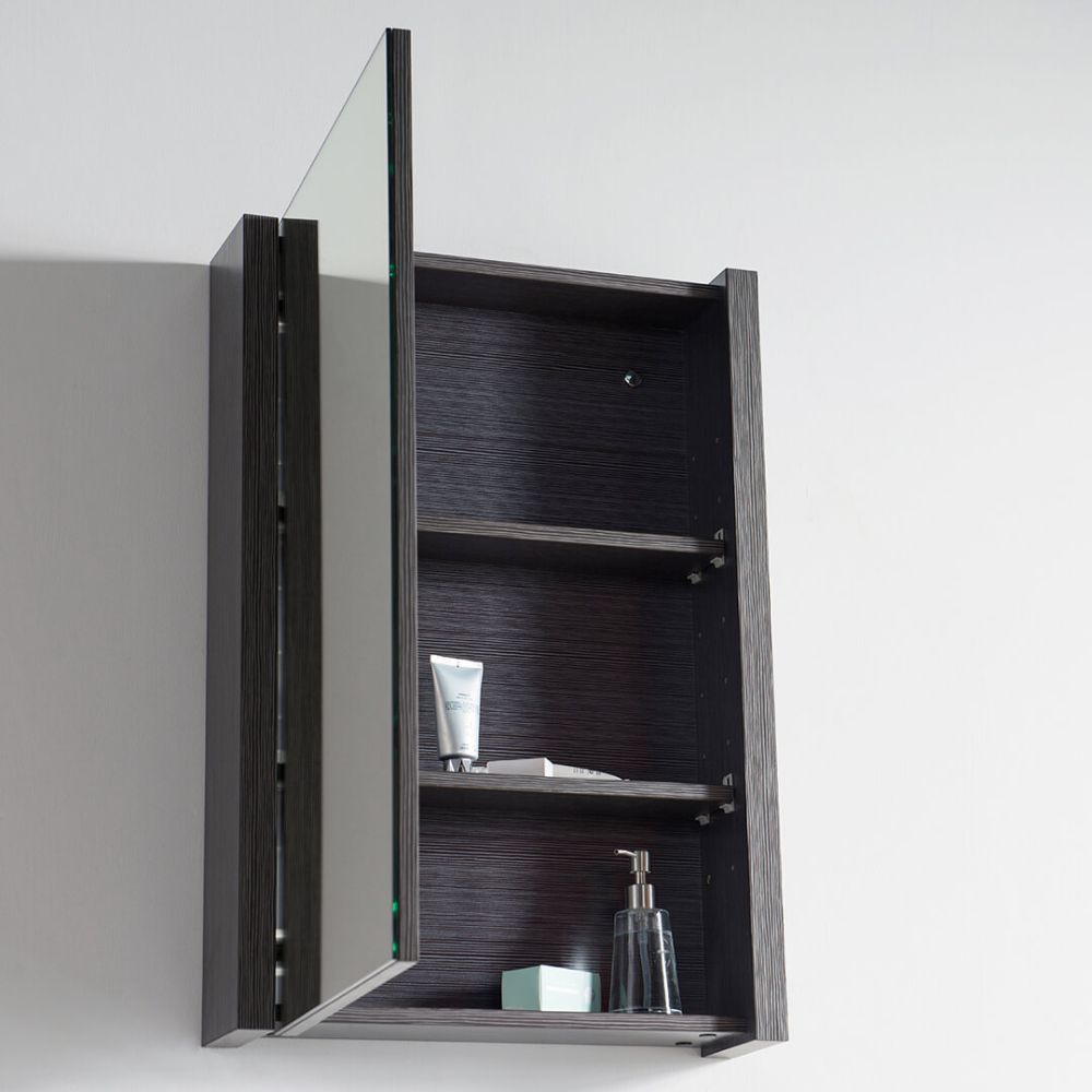 Valencia Modern 24" Bathroom Vanity Set with Medicine Cabinet Silver Gray