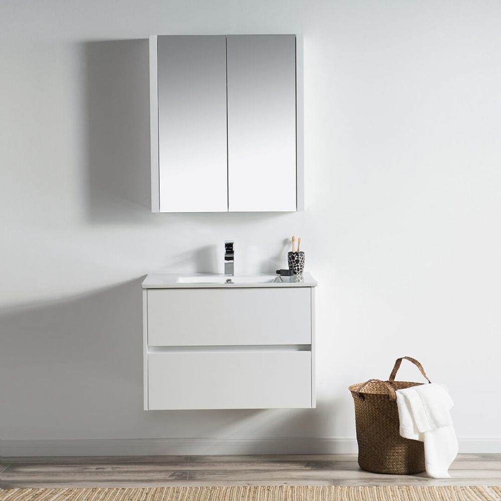 Valencia Modern 30" Bathroom Vanity Set with Medicine Cabinet Glossy White Valencia Modern 30" Bathroom Vanity Set with Medicine Cabinet Glossy White