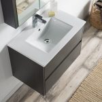 Valencia Modern 30″ Bathroom Vanity Set with Medicine Cabinet Silver Gray