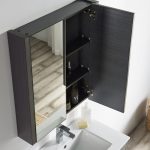 Valencia Modern 30″ Bathroom Vanity Set with Medicine Cabinet Silver Gray