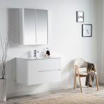 Valencia Modern 36″ Bathroom Vanity Set with Medicine Cabinet Glossy White