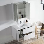 Valencia Modern 36″ Bathroom Vanity Set with Medicine Cabinet Glossy White