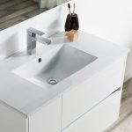 Valencia Modern 36″ Bathroom Vanity Set with Medicine Cabinet Glossy White