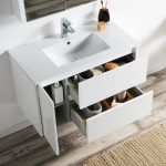 Valencia Modern 36″ Bathroom Vanity Set with Medicine Cabinet Glossy White