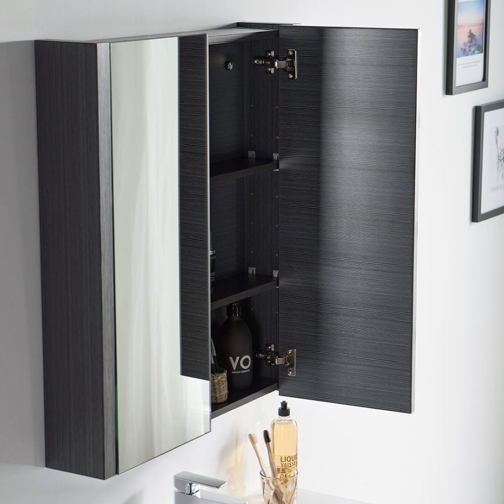 Valencia Modern 36" Bathroom Vanity Set with Medicine Cabinet Silver Gray