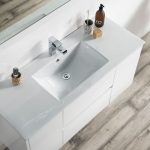 Valencia Modern 48″ Single Bathroom Vanity Set with Mirror Glossy White