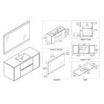 Valencia Modern 48″ Single Bathroom Vanity Set with Mirror Glossy White