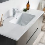 Valencia Modern 48″ Single Bathroom Vanity Set with Mirror Silver Gray