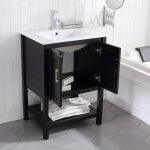 Lucca Modern 24″ Bathroom Vanity Set with Mirror Espresso