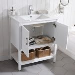 Lucca Modern 30″ Bathroom Vanity Set with Mirror Matte White
