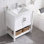Lucca Modern 30″ Bathroom Vanity Set with Mirror Matte White