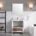 Lucca Modern 30″ Bathroom Vanity Set with Mirror Matte White