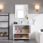 Lucca Modern 36″ Bathroom Vanity Set with Mirror Matte White