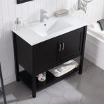 Lucca Modern 36″ Bathroom Vanity Set with Mirror Espresso