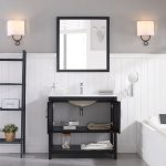 Lucca Modern 36″ Bathroom Vanity Set with Mirror Espresso