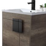 Shawbridge 24″ Modern Bathroom Vanity Shadow Gray with Black Hardware