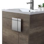 Shawbridge 24″ Modern Bathroom Vanity Shadow Gray with Polished Chrome Hardware
