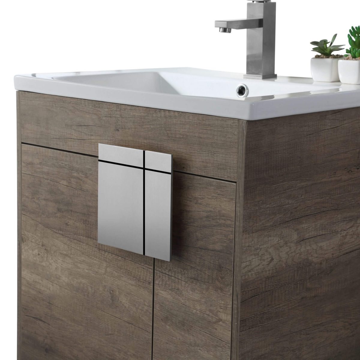 Shawbridge 24" Modern Bathroom Vanity Shadow Gray with Polished Chrome Hardware