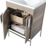 Shawbridge 24″ Modern Bathroom Vanity Shadow Gray with Polished Chrome Hardware