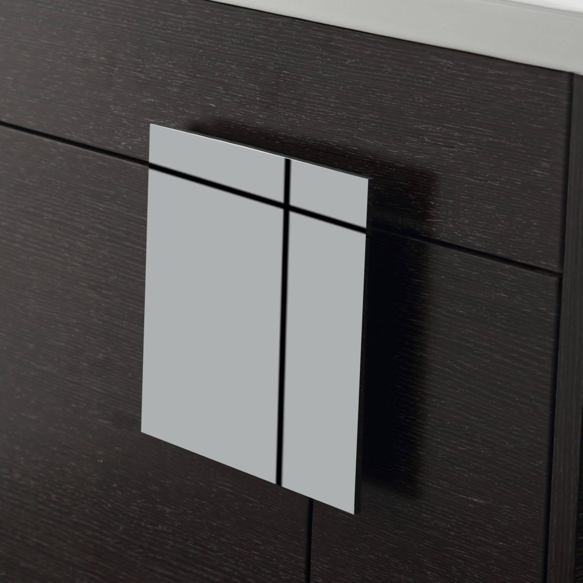 Shawbridge 24" Modern Bathroom Vanity Black Oak Straight Grain with Polished Chrome Hardware