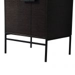 Shawbridge 24″ Modern Bathroom Vanity Black Oak Straight Grain with Black Hardware