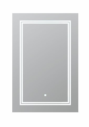 AQUADOM Soho 24 inches x 36 inches Led Lighted Silver Mirror for Bathroom