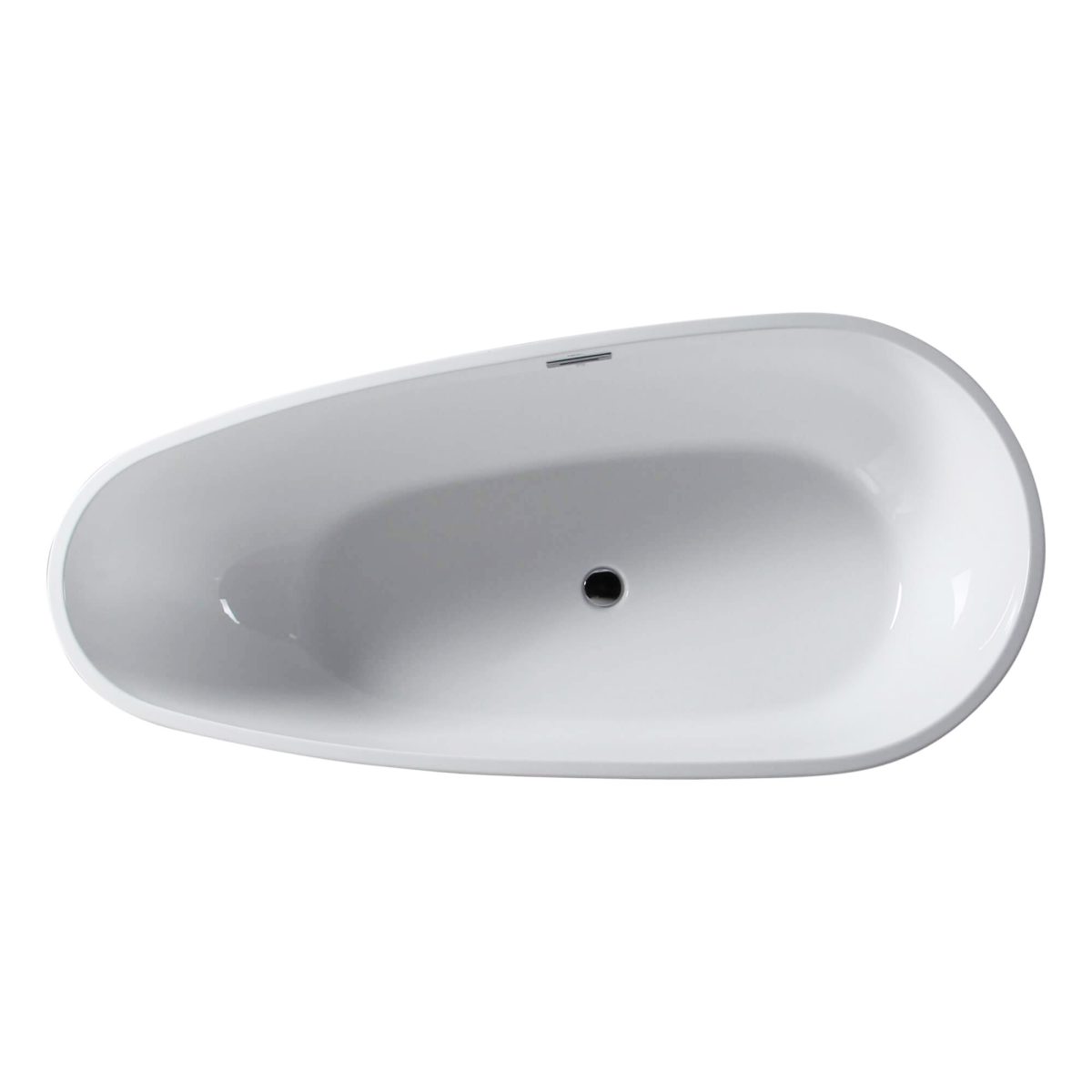 Capsule 55"  Freestanding White Bathtub