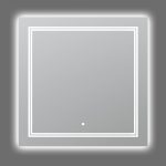 AQUADOM Soho 30 inches x 30 inches Led Lighted Silver Mirror for Bathroom