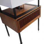 Dakota 30″ Modern Bathroom Vanity Teak Brown with Black Hardware
