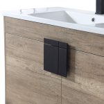Shawbridge 36″ Modern Bathroom Vanity Shadow Gray with Black Hardware