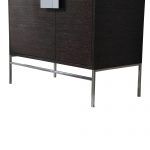 Shawbridge 36″ Modern Bathroom Vanity Black Oak Straight Grain with Polished Chrome Hardware
