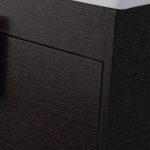 Shawbridge 36″ Modern Bathroom Vanity  Black Oak Straight Grain with Black Hardware