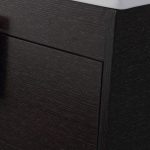 Shawbridge 36″ Modern Bathroom Vanity Black Oak Straight Grain with Black Hardware