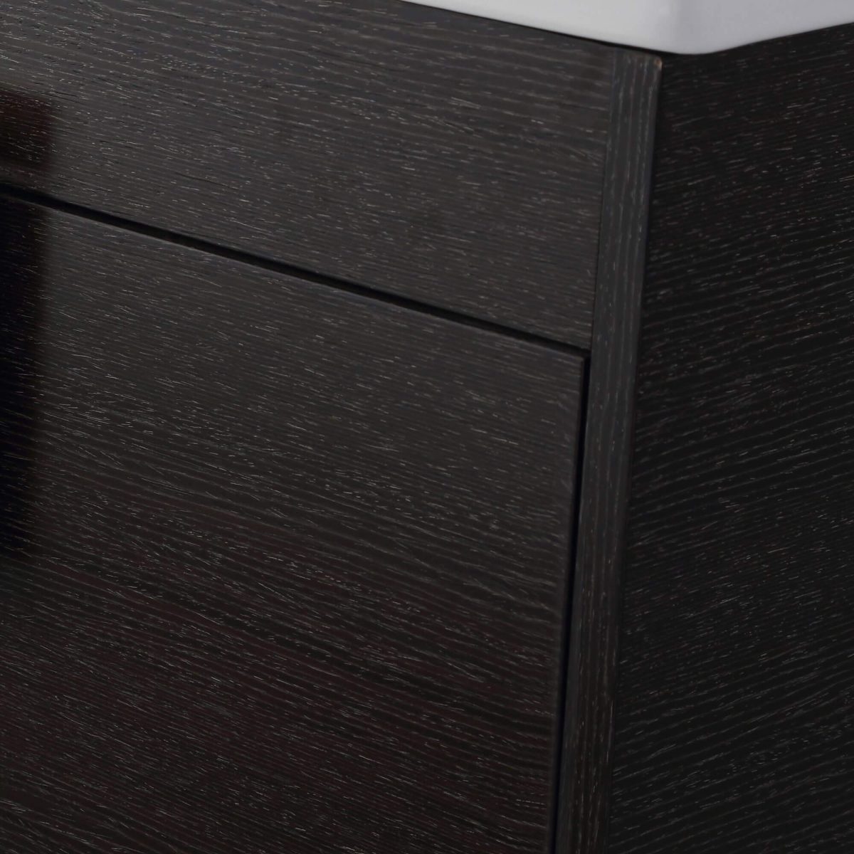 Shawbridge 36" Modern Bathroom Vanity Black Oak Straight Grain with Black Hardware
