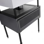 Dakota 24″ Modern Bathroom Vanity Rock Gray with Black Hardware