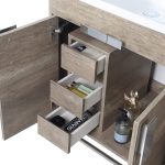Shawbridge 48″ Modern Single Bathroom Vanity Shadow Gray with Polished Chrome Hardware
