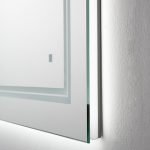 AQUADOM Soho 48 inches x 30 inches Led Lighted Silver Mirror for Bathroom