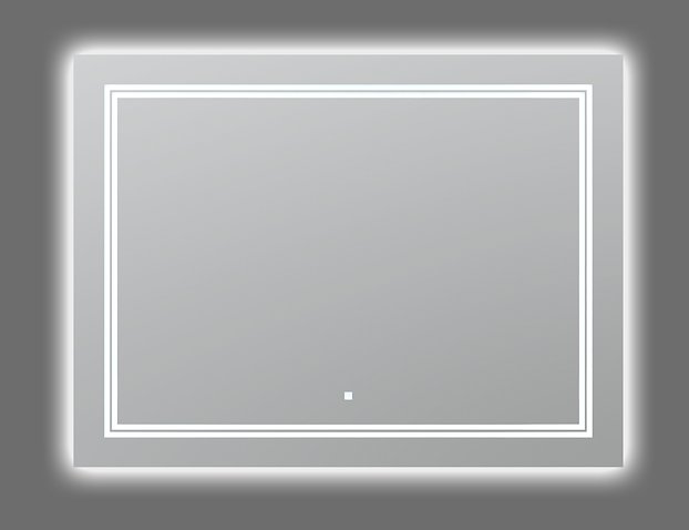 AQUADOM Soho 48 inches x 36 inches Led Lighted Silver Mirror for Bathroom