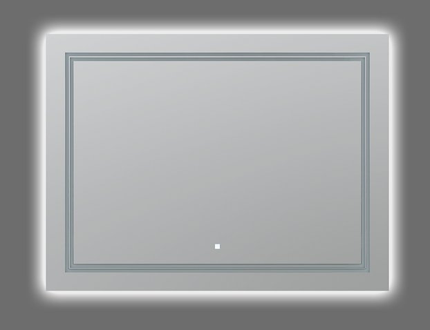 AQUADOM Soho 48 inches x 36 inches Led Lighted Silver Mirror for Bathroom